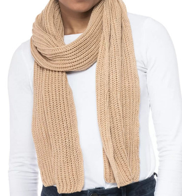 Style & Co. Women's Ribbed Muffler Scarf, Camel Brown, One Size