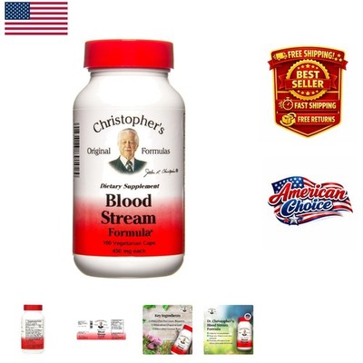 Herbal Blood Stream Formula - Promotes Circulation & Vein Health - 100 Capsules