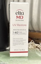  Elta MD UV Restore Broad-spectrum Facial Sunscreen SPF40 1.7oz Exp 2027 New