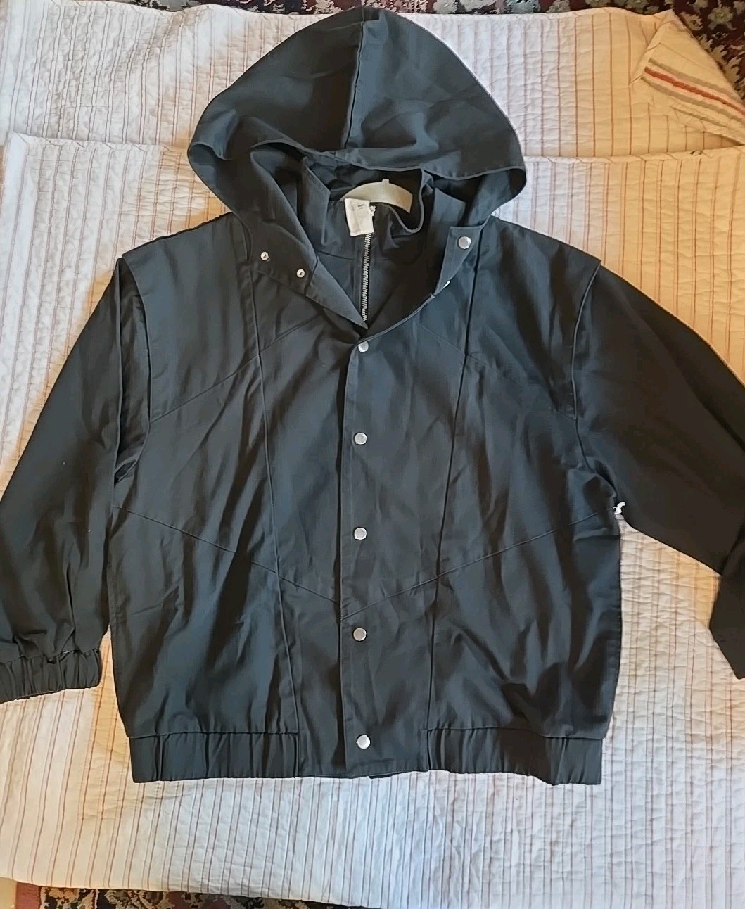 Rare/self All-Gender Hooded Twill Bomber Jacket, Size-5