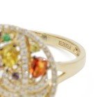 Effy Watercolors 14k Gold Multi-Stone & Diamond Palm Tree Sz 13.25 Ring #JB662-3 — photo 5
