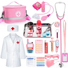 Doctor Kit for Toddlers 3-5: Doctors Play Set with Bag - Real Stethoscope and...