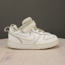 Nike Court Borough Low 2 Toddler 8C White Leather Sneakers Casual Classic