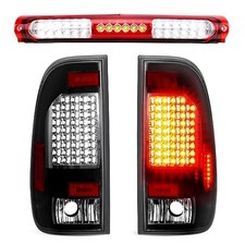 LED Tail 1997-2003 F150 04 Heritage Clear Tail Light  Red 3rd Brake Light