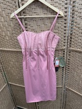 Irresistible strapless fitted cocktail dress with a lace corset bodice Size 10