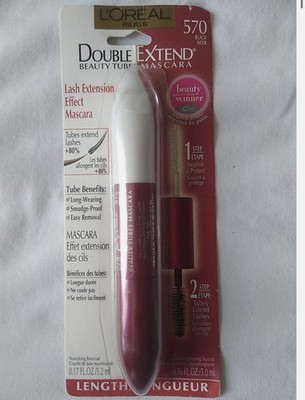 NEW Mascara Loreal Double Extend beauty Tubes Technology 0.17oz #570 Black