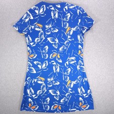 Farm Rio x Adidas Blue Butterfly Short Sleeve Athletic Sport Dress Womens Large