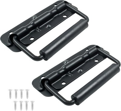 2 Pack Spring Loaded Case Handles Stainless Steel Surface Mount Chest Handles