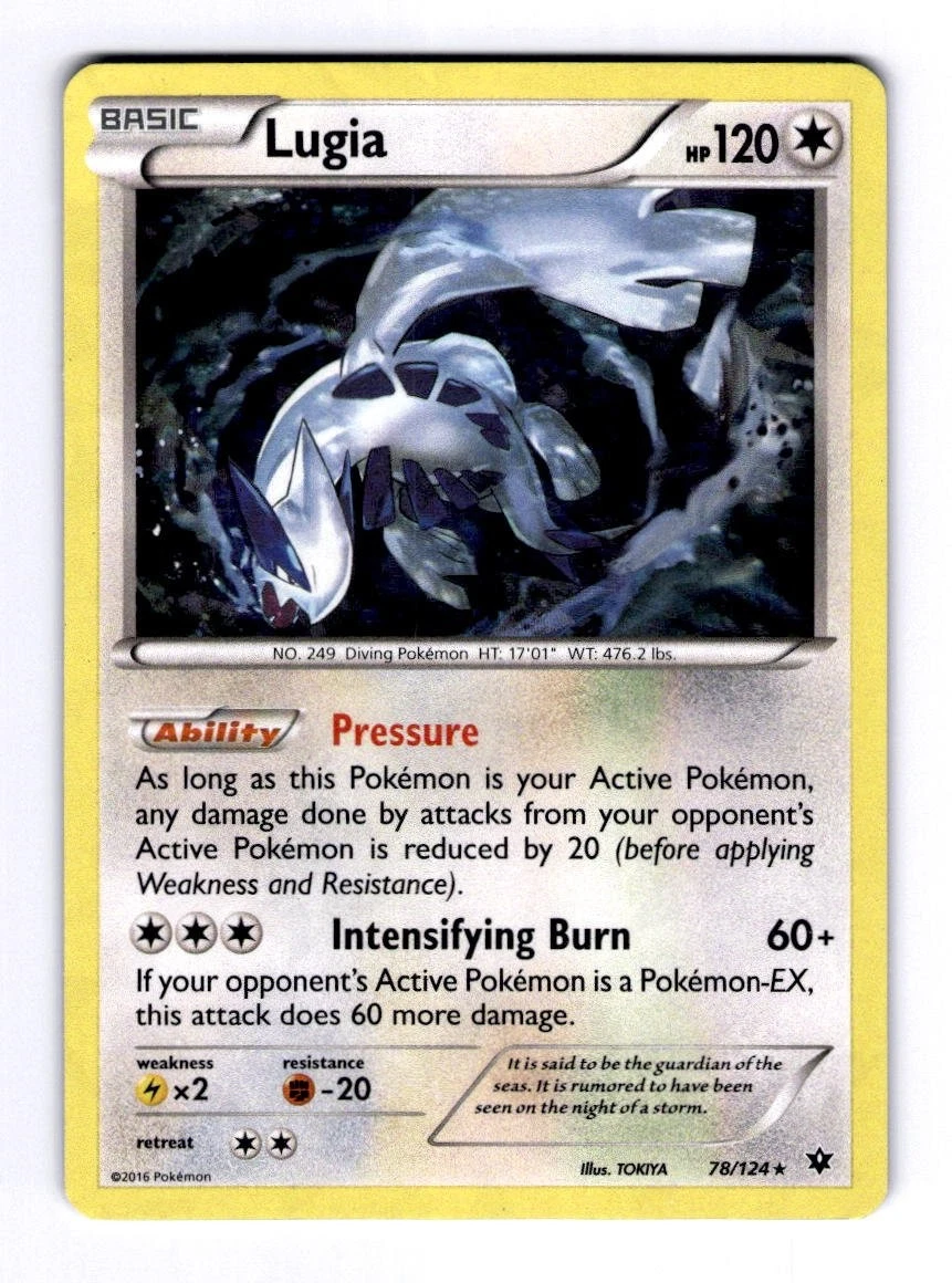 Lugia Pokémon TCG Fates Collide Individual Collectible Card Game