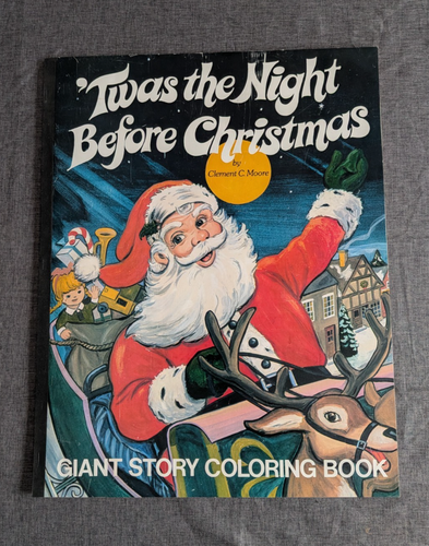 Giant Vintage Coloring Book 'Twas the Night Before Christmas Clement C ...