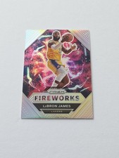 2020-21 Panini Prizm Fireworks LeBron James #29 Silver Prizm Lakers NM