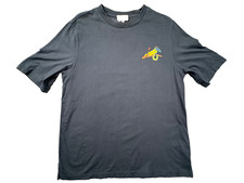 Hermes Lambskin Equestrian Applique Patch T Shirt Mens M Navy Cotton Italy