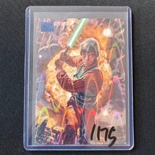 🎓XF 2025 TOPPS CHROME STAR WARS GALAXY BLUE WAVE LUKE SKYWALKER /75