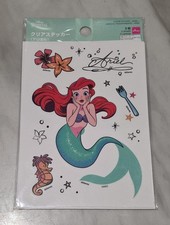 Disney Princess Character Ariel Pattern Clear Sticker 3 Sheets Anime