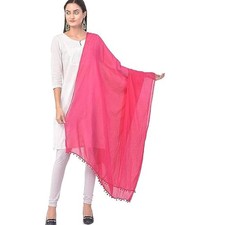   Cotton Dupatta Shawl Women's Fashion Scarf for Summer and Spring Solid Colo...