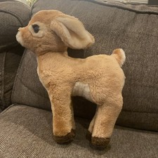 Dakin Plush Deer Stuffed Vint 1982 Brown 12" Tall, Sweet Eyelashes Smoke Free 