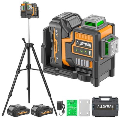 Max 20V Laser Level with Tripod, 3x360° Self-Leveling Laser level, 3D Lazer L...