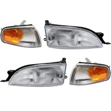 Headlight Set For 1995-1996 Toyota Camry Left and Right Side with Corner Lights