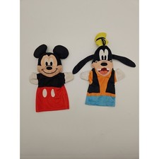Disney Mickie Mouse Goofy Hand Puppet Melissa Doug 12" Lot of 2