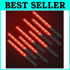 Parking Lot Traffic Control - 8 Pack Flashing Safety Wands