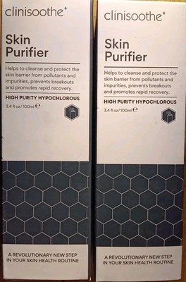 2 CLINISOOTHE+ CLINISOOTHE SKIN PURIFIER CLEANSE AND PROTECT SKIN 3.4oz X2 6.8oz