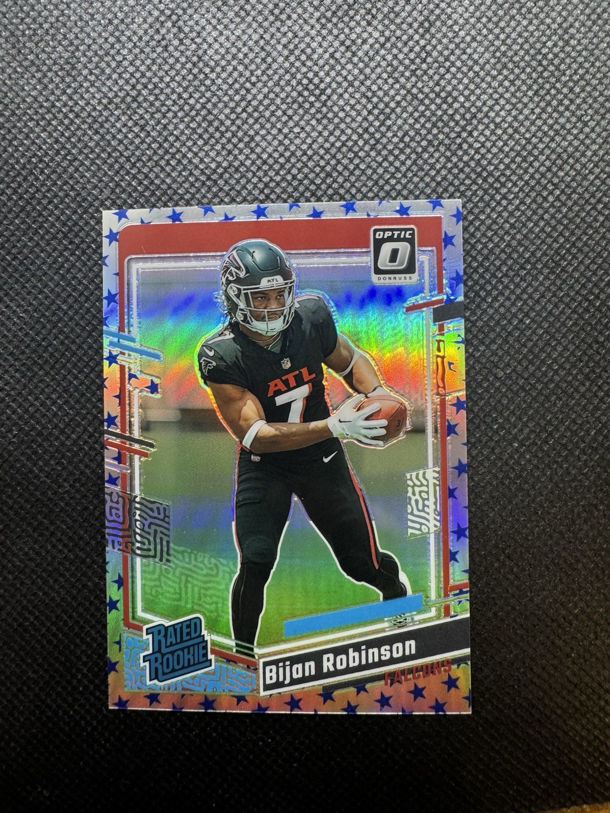 2023 Donruss Optic Bijan Robinson Rated Rookie Stars Prizm RC #206 Falcons