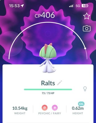 Ralts Female XXL SIZE Pokestop Showcase Pokemon Gen4 Go Pokémon Gardevoir Hoenn