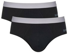 Sloggi Mens GO ABC 2.0 2 Pack Midi Brief - Black