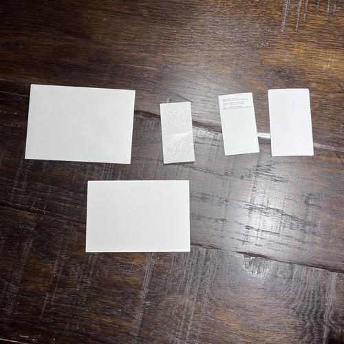 "Bolsa de compras Celine Box Paris almacenamiento de regalos cinturón blanco 6,25x6,25x3,75"" para tarjetas de notas" - Imagen 3 de 18