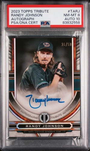2023 Topps Tribute #TARJ Randy Johnson Purple On Card Auto POP 1 1/1 HOF Signed