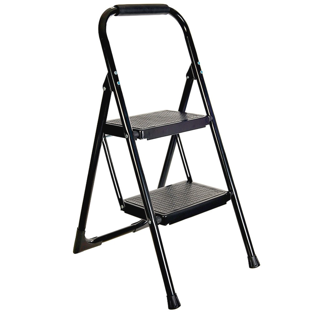 Escabeau 2 marches stable Silverline 226 pour ne plus glisser en hauteur