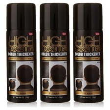 High Beams Color Thickener Temporary Spray-On Hair - Black 2.7 oz 3 pack 