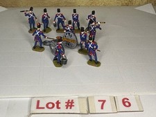 1/72 Painted Napoleonic Figures: 10x Figures  1x Gun, PLEASE READ, Lot 76