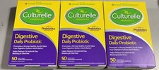 culturelle digestive daily probiotic 50 capsules, 3 pack, exp 2027