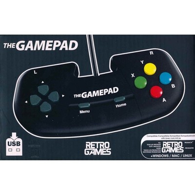 THEGAMEPAD Schwarz für alle Retro Games Produkte + Windows MAC Linux NEU&OVP