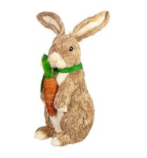 Standing Straw Easter Bunny Decoration Rabbit Figurine