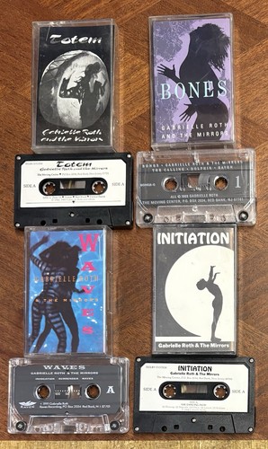 Lot Of 4 Gabrielle Roth & The Mirrors Cassettes, Used, Initiation, Waves, Bones,
