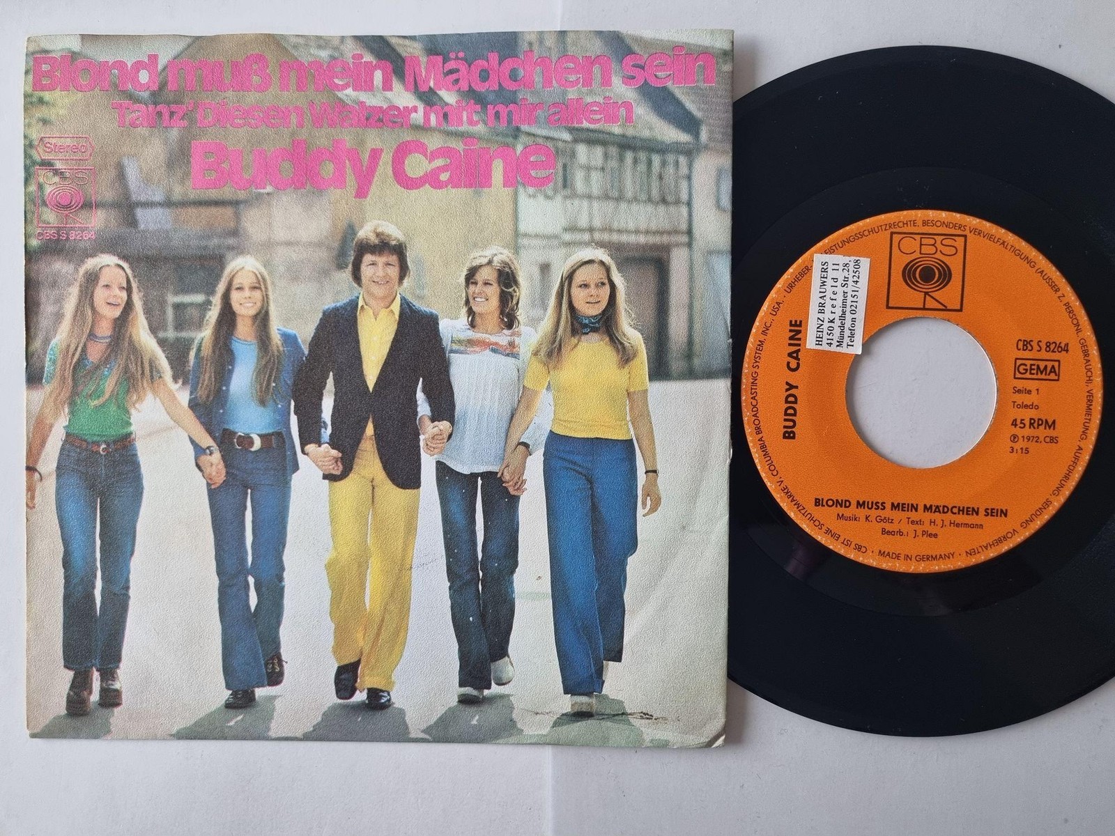 Buddy Caine - Blond Muß Mein Mädchen Sein 7'' Vinyl Germany