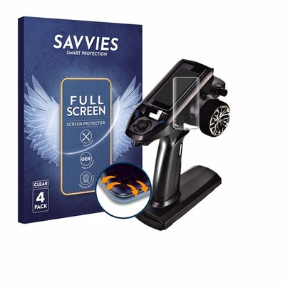 4x Full-Screen Schutz Folie für Futaba T4PM Plus 3D Curved Edge Display