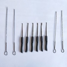 10x Hooks Needle Broken Key Extractor Removal Kit for Locksmith Lock Opener Tool