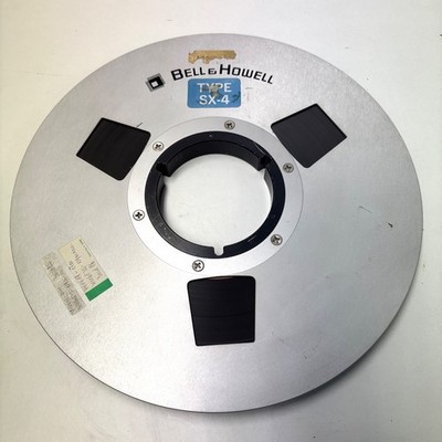 1 St. BELL & HOWELL NAB Tonband Spule 26,5 cm Alu glatt mit Band / SELTEN!