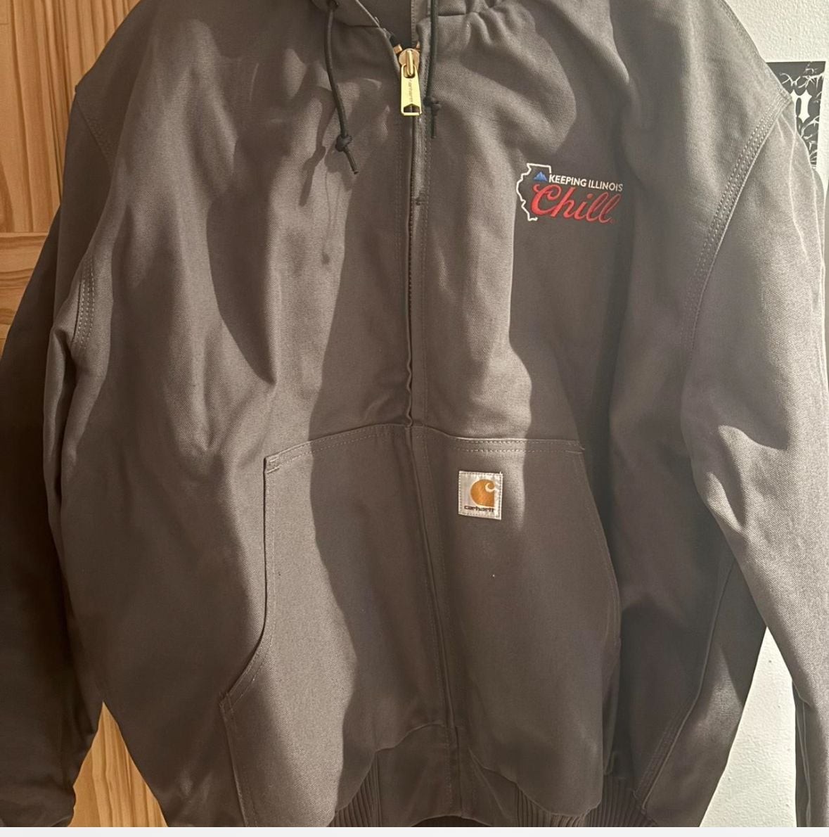 Carhartt J131 Black Firm Duck Thermal-Lined Active Work Jacket