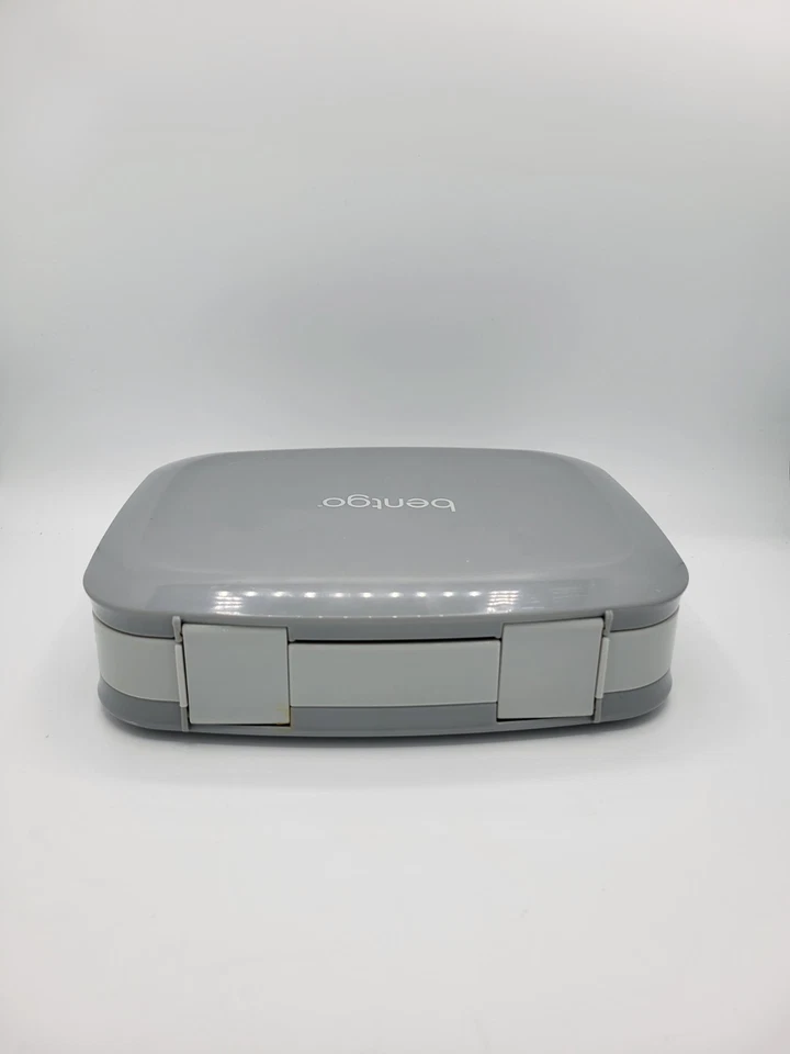 Lancheira Bentgo cinza durável à prova de vazamentos 3 compartimentos - Imagem 3 de 4