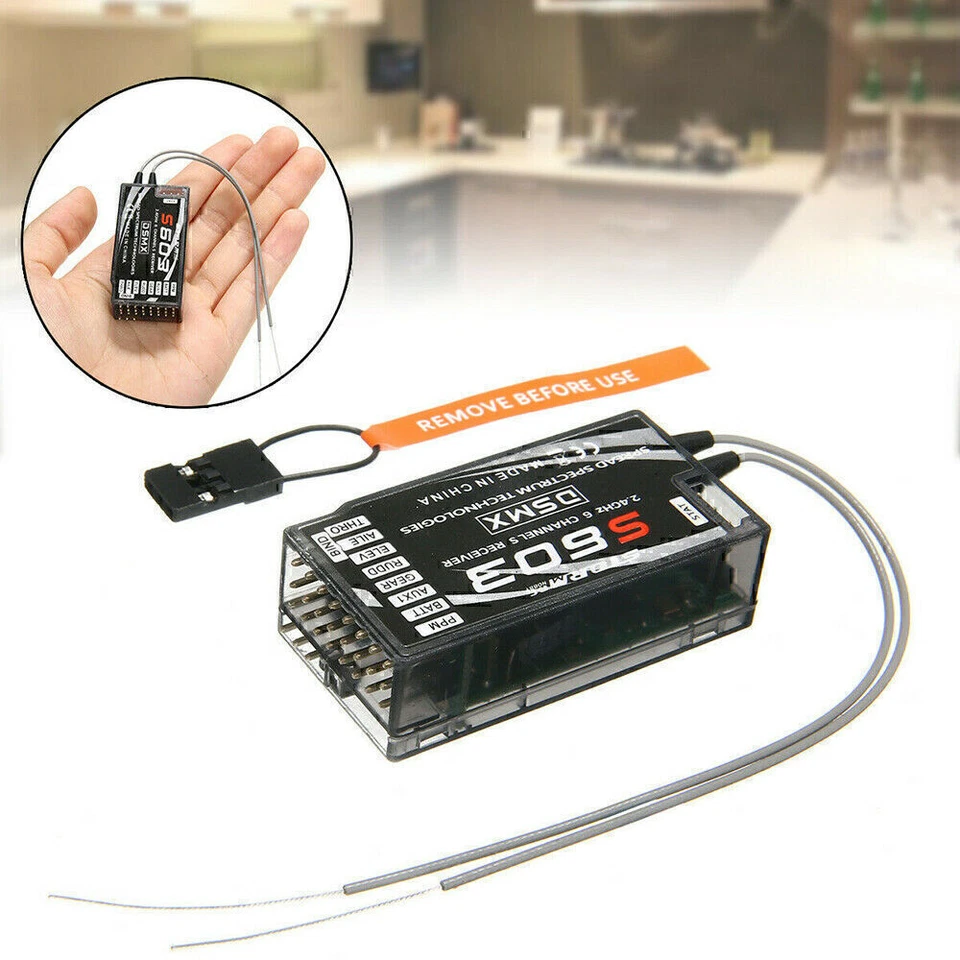 2.4GHz Empfänger DSMX 6-Kanal-Empfänger RX Support für Spektrum S603 Sender DHL - Bild 3 von 4