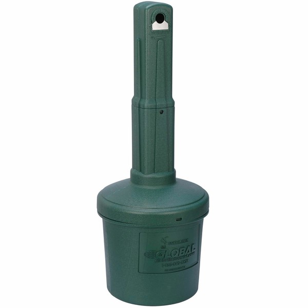 Global 245133GN Plastic Butttainer Standing 5 Gallon Outdoor Ashtray