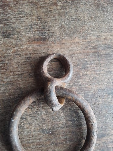 Antique Vintage Iron Ring 2.5" Ring - Picture 5 of 22