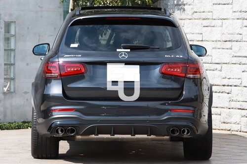 FOR MERCEDES GLC X253 SUV AMG GLC43 STYLE REAR DIFFUSER & BLACK TAILPIPES 2016+ - Picture 9 of 12