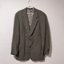 Vintage Hugo Boss Mens Jacket Blazer Size 42L Grey Barneys New York Made In USA