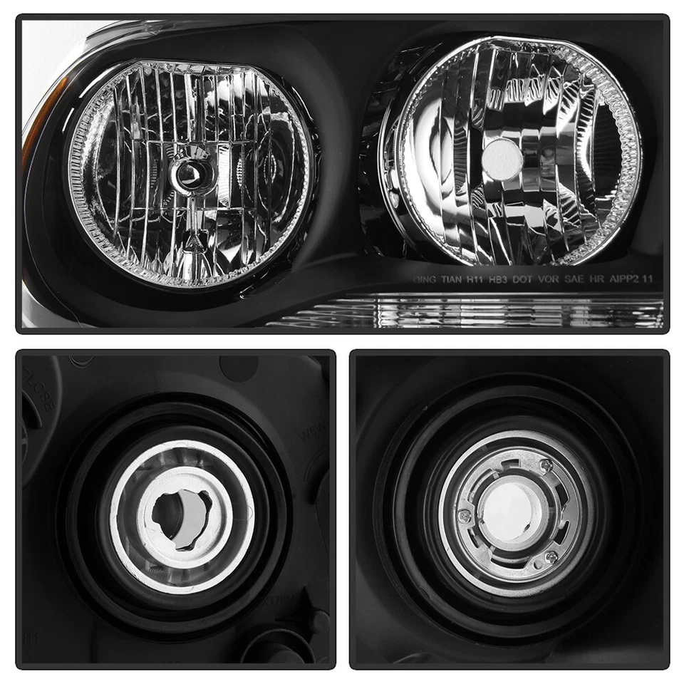 Faros halógenos negros para Dodge Durango 2011 2012 2013 modelo izquierda+derecha Foto 4 de 4