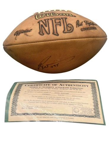 Miami Dolphins Ricky Williams Signed Wilson Official NFL Football & Certificate - Afbeelding 1 van 11